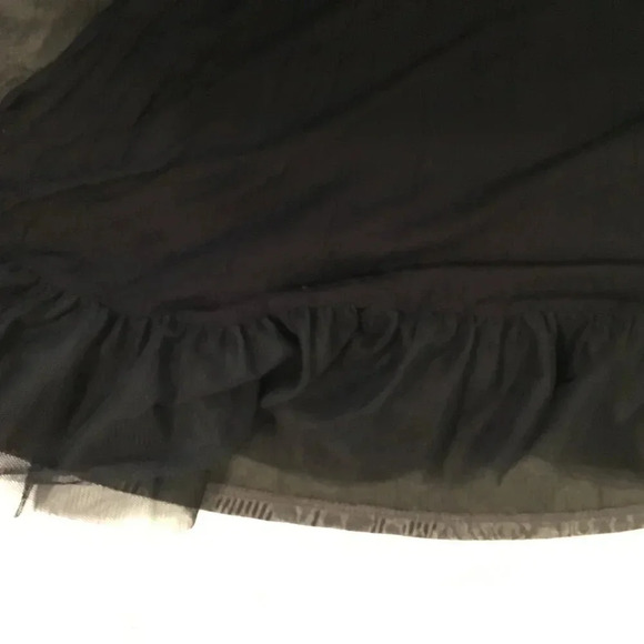 Free People  Mini Dress XS Lace Beaded Floral Gray Black Sleeveless Fit Flare - Picture 8 of 11